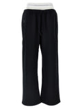 T BY ALEXANDER WANG Black Cotton Joggers (Workout Pants)