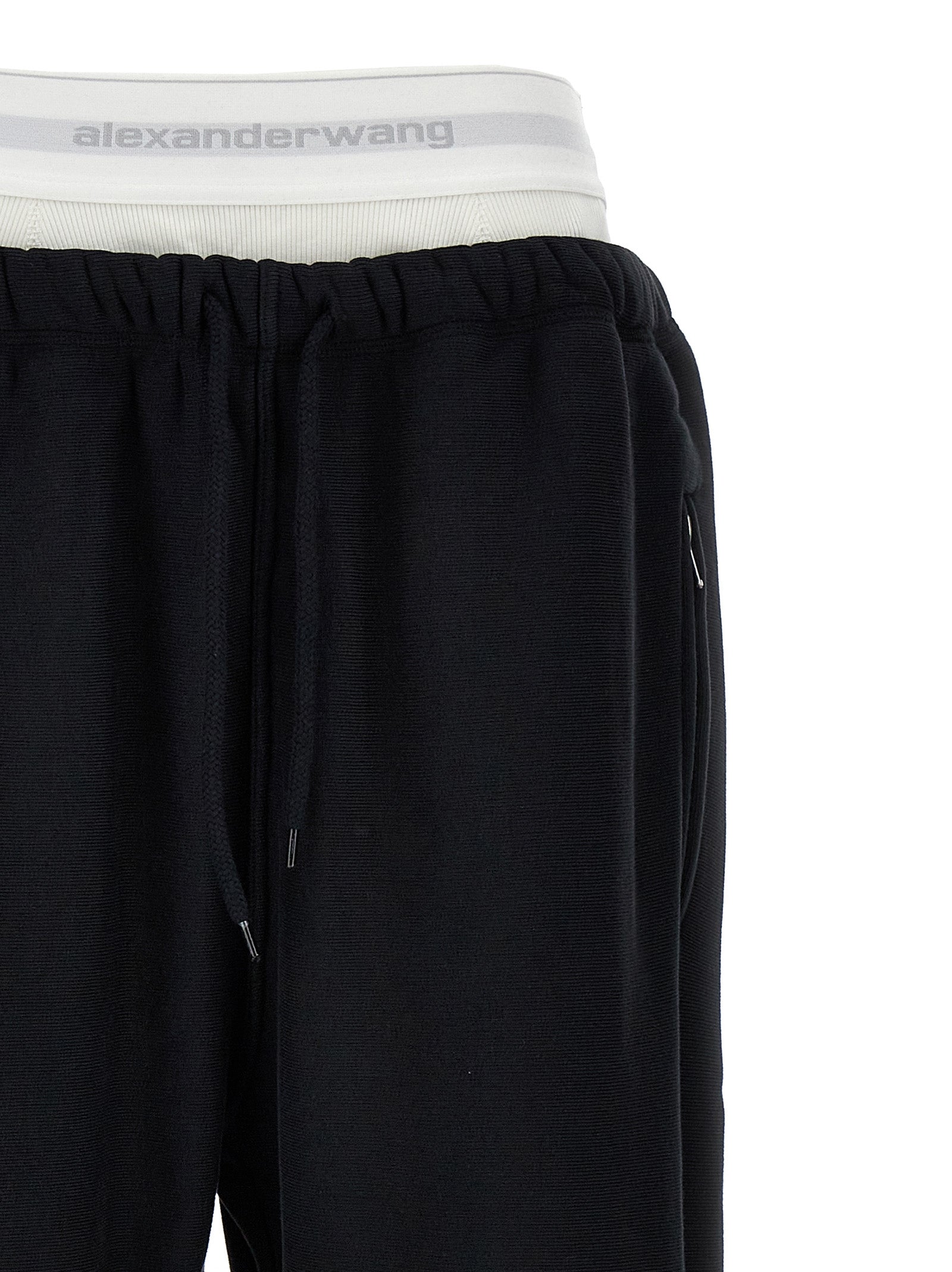 T BY ALEXANDER WANG Black Cotton Joggers (Workout Pants)