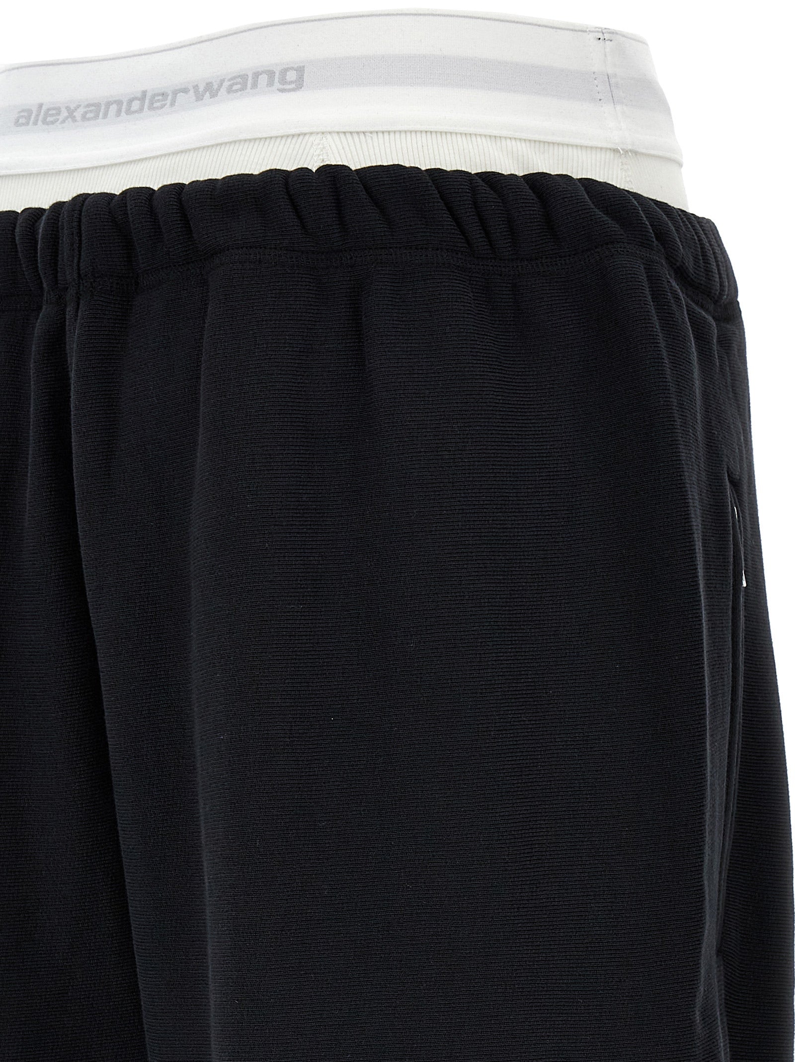 T BY ALEXANDER WANG Black Cotton Joggers (Workout Pants)