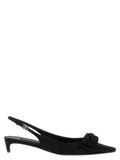 Dolce & Gabbana Black Viscose Mid Heel Pumps Dolce & Gabbana