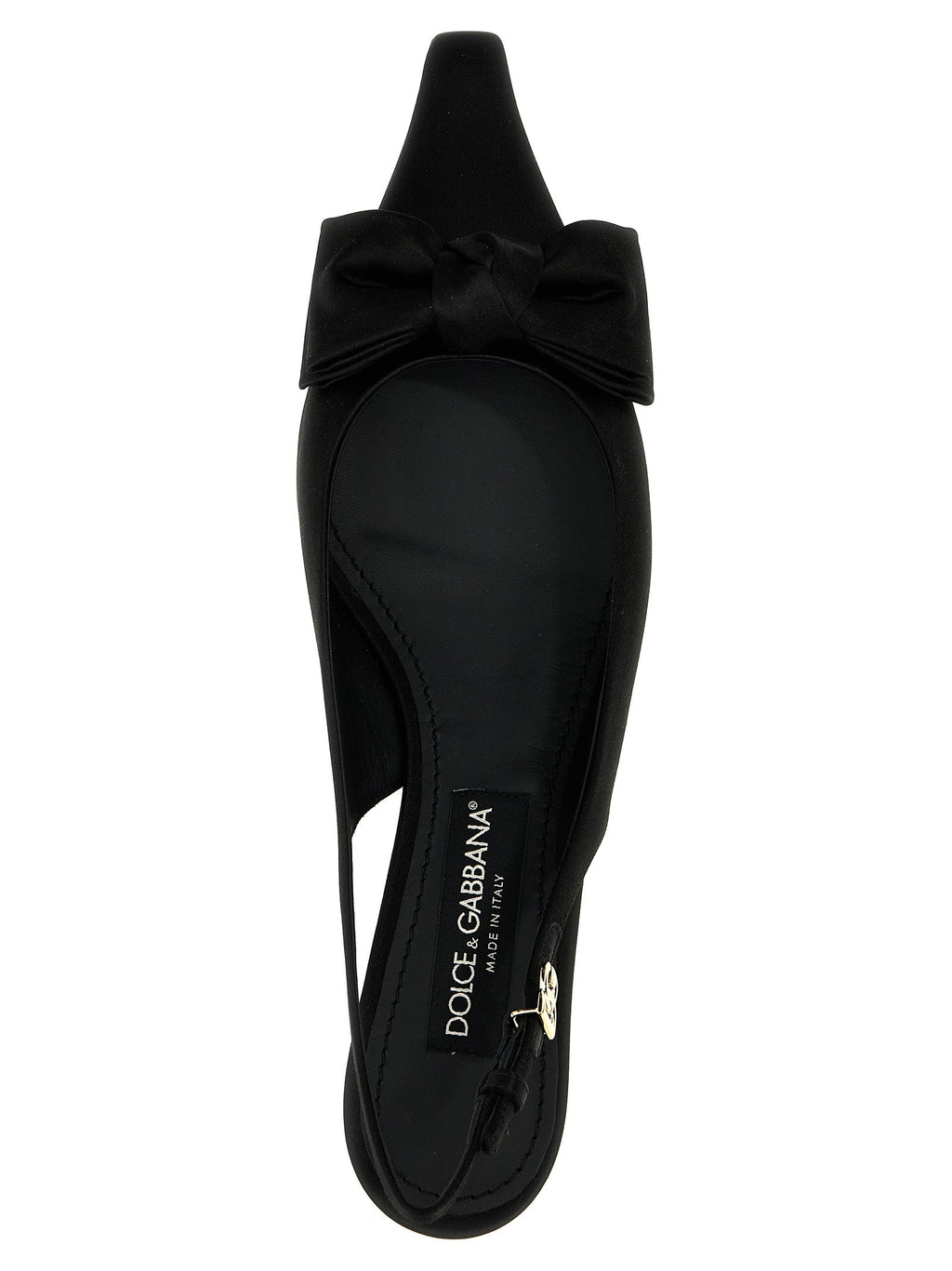 Dolce & Gabbana Black Viscose Mid Heel Pumps Dolce & Gabbana