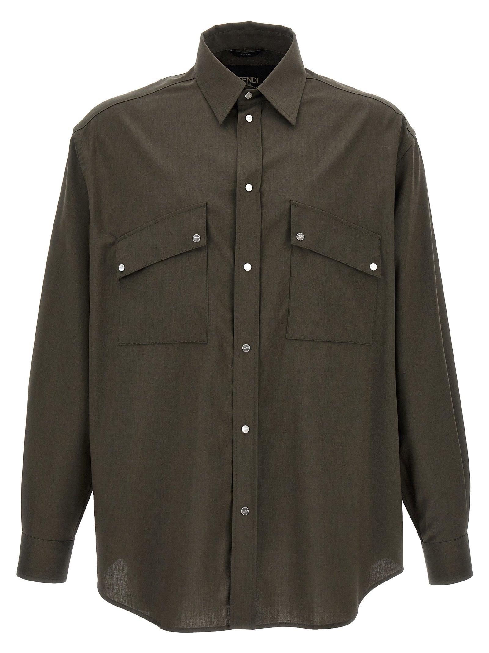 Fendi Bicolor Wool Blouse