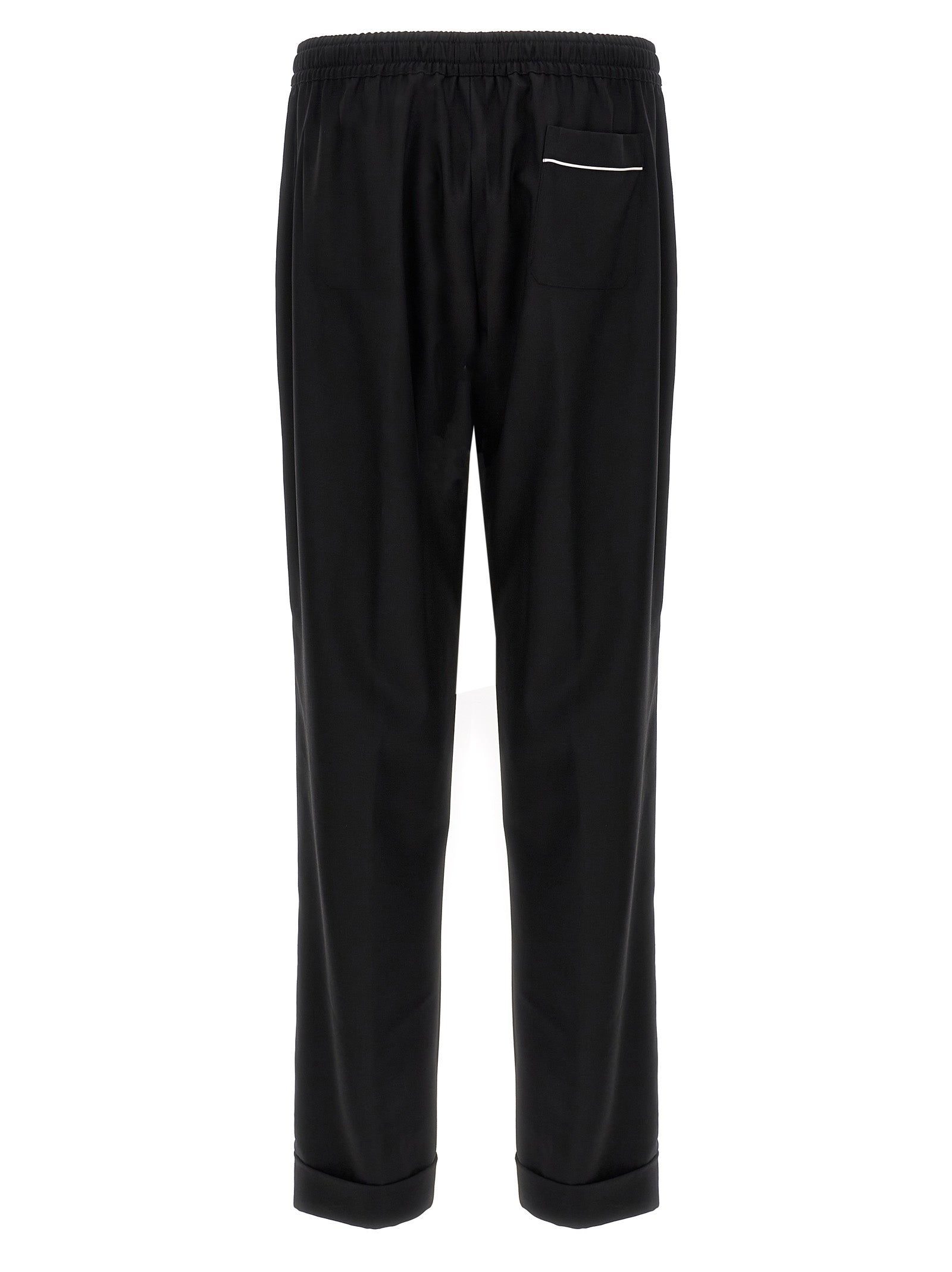 Dolce & Gabbana Black Virgin Wool Casual Pants