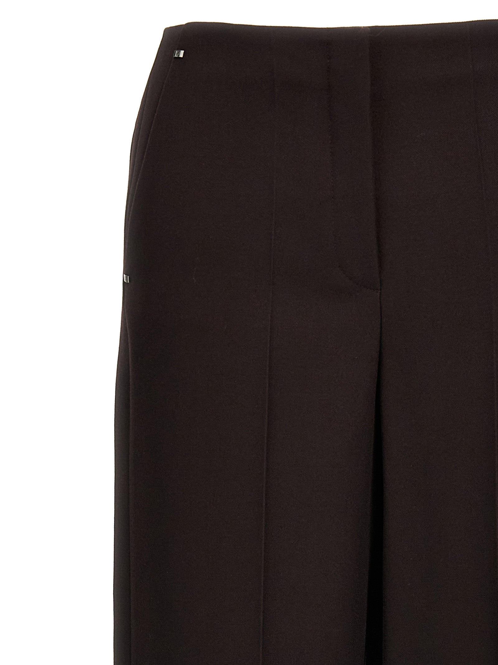 Fendi Purple Virgin Wool Dress Pants