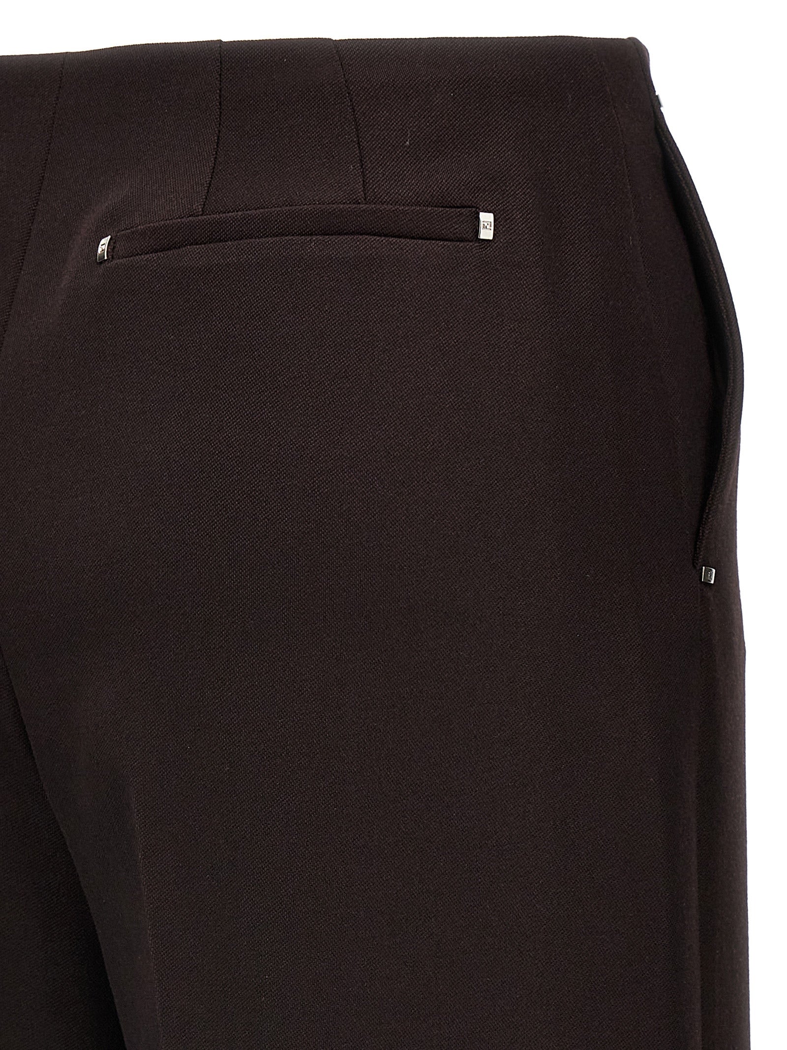 Fendi Purple Virgin Wool Dress Pants