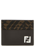 Fendi Brown Calf Leather Bos Taurus Cardholder