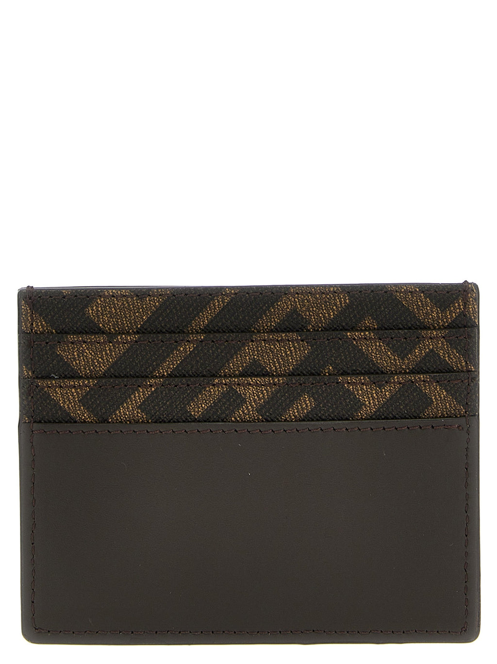 Fendi Brown Calf Leather Bos Taurus Cardholder