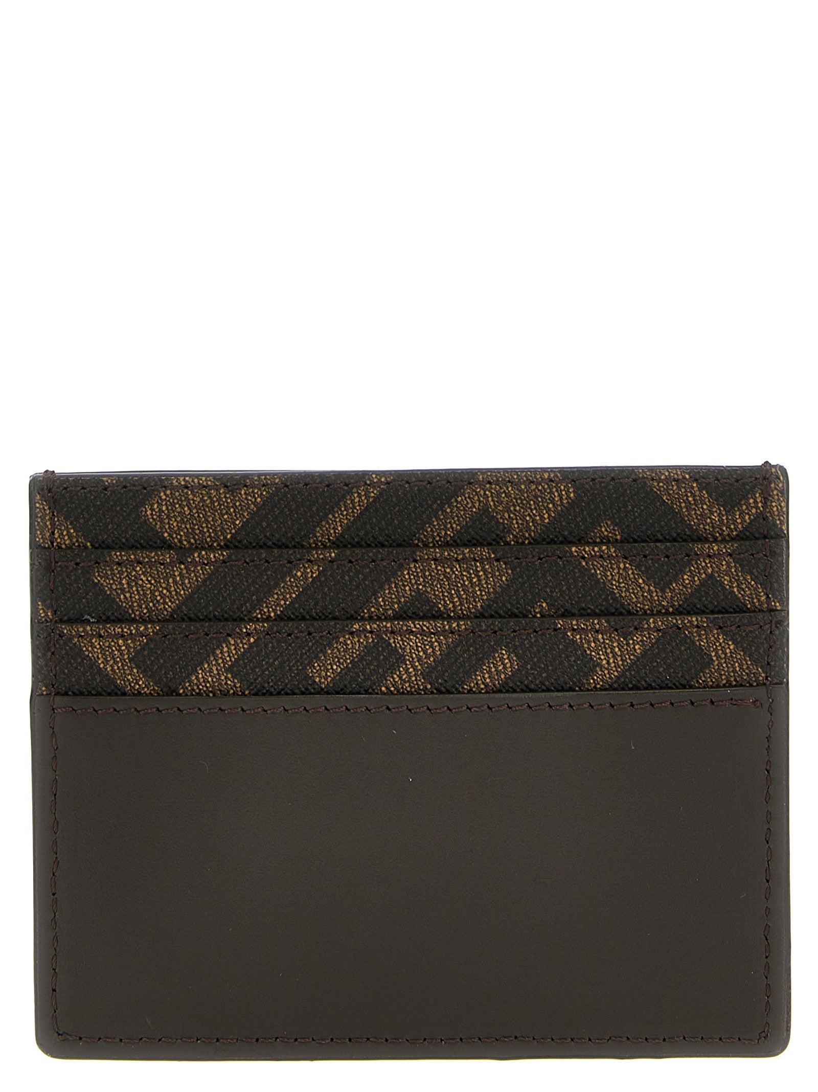 Fendi Brown Calf Leather Bos Taurus Cardholder