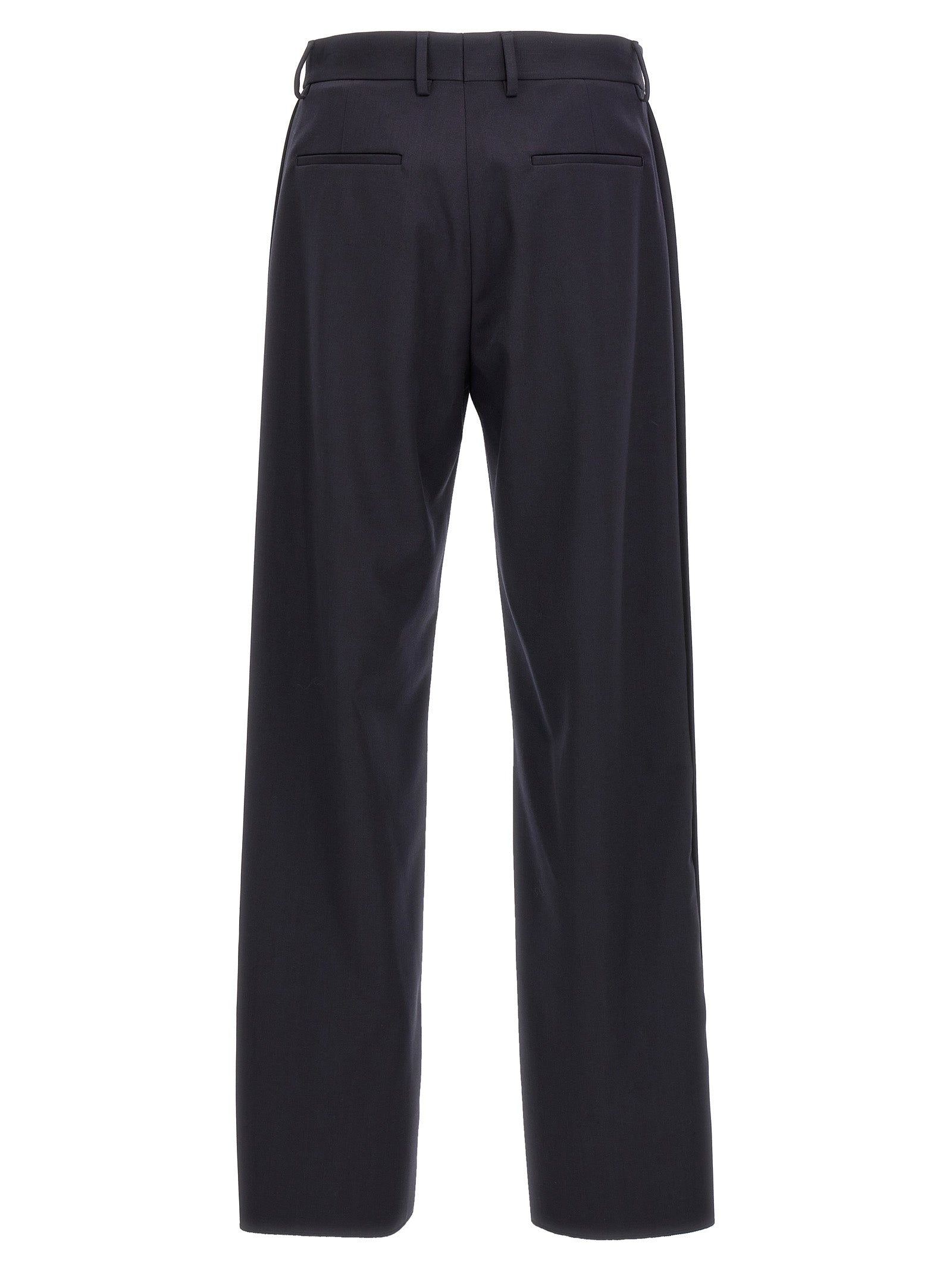 Fendi Blue Polyester Casual Pants