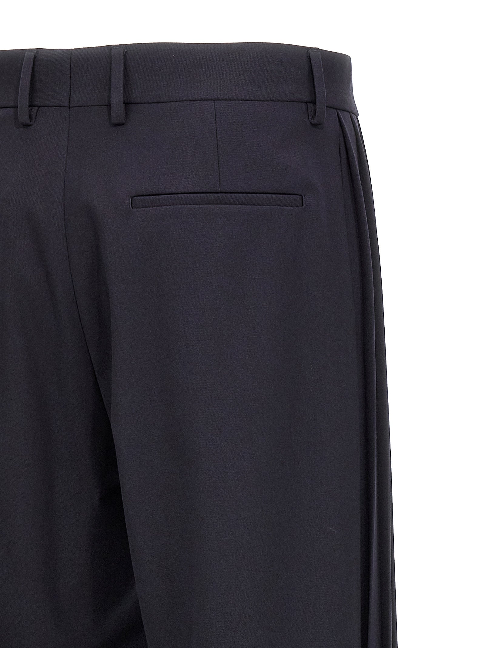 Fendi Blue Polyester Casual Pants