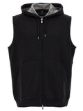 Brunello Cucinelli Black Cotton Sleeveless Jacket
