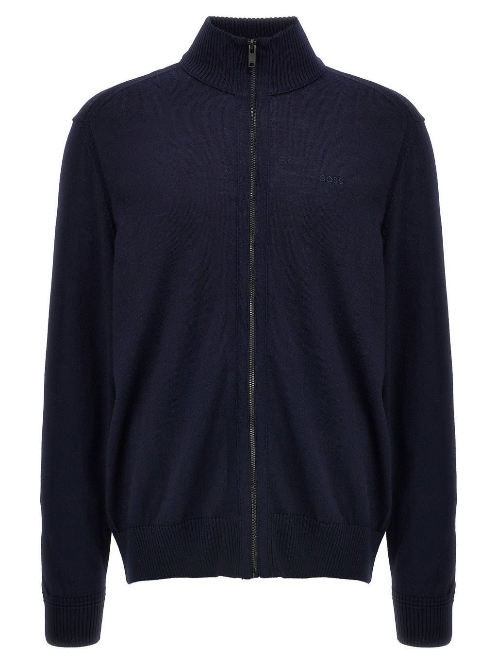 Hugo Boss Blue Wool Cardigan