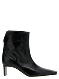 Khaite Black Calfskin Ankle Boots