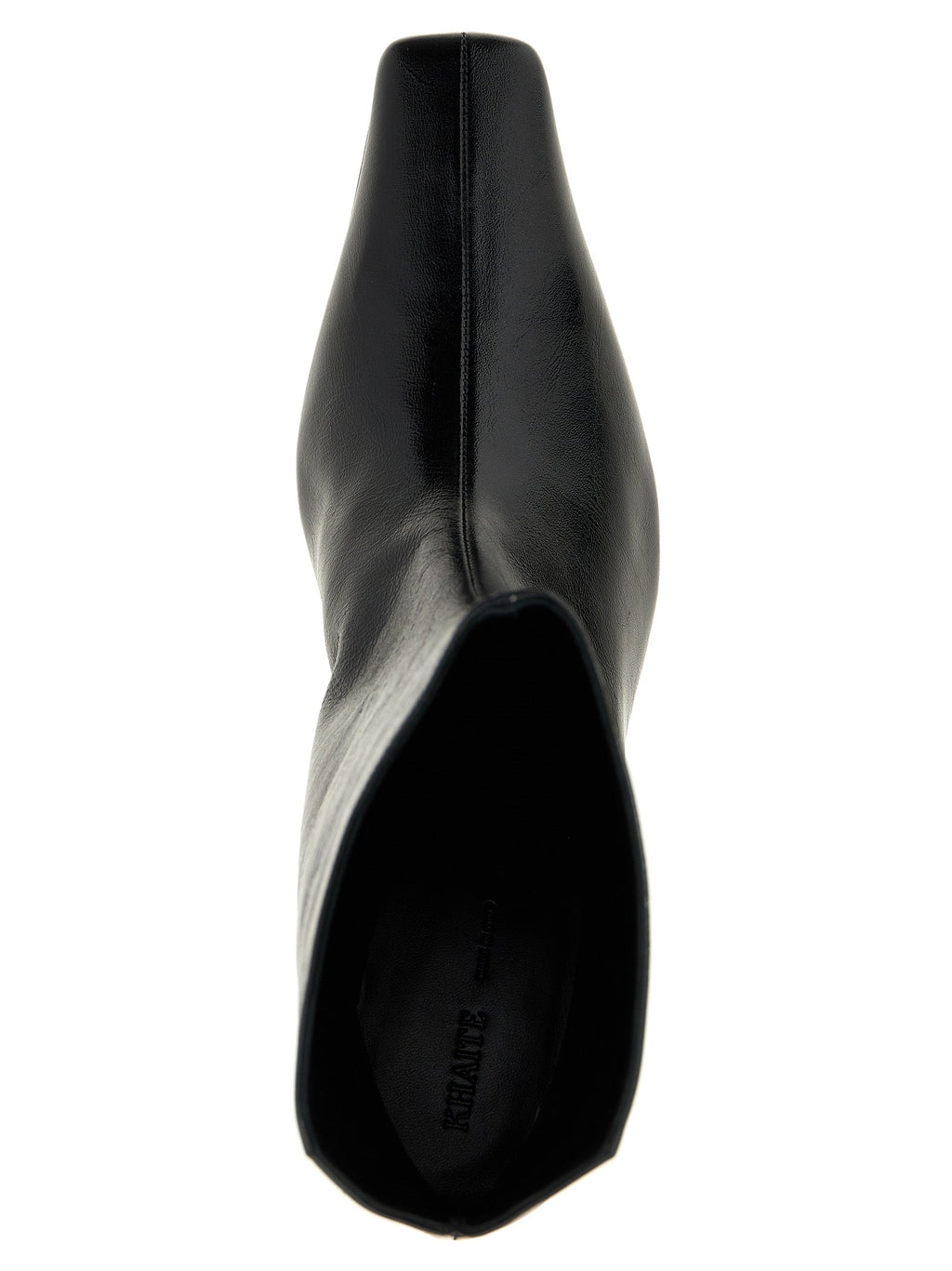 Khaite Black Calfskin Ankle Boots