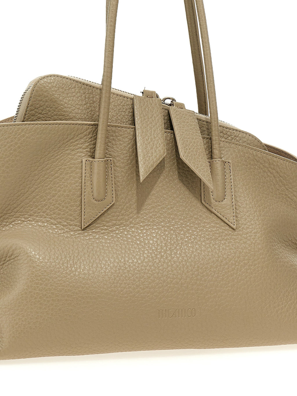The Attico Beige Calfskin Shoulder Bag