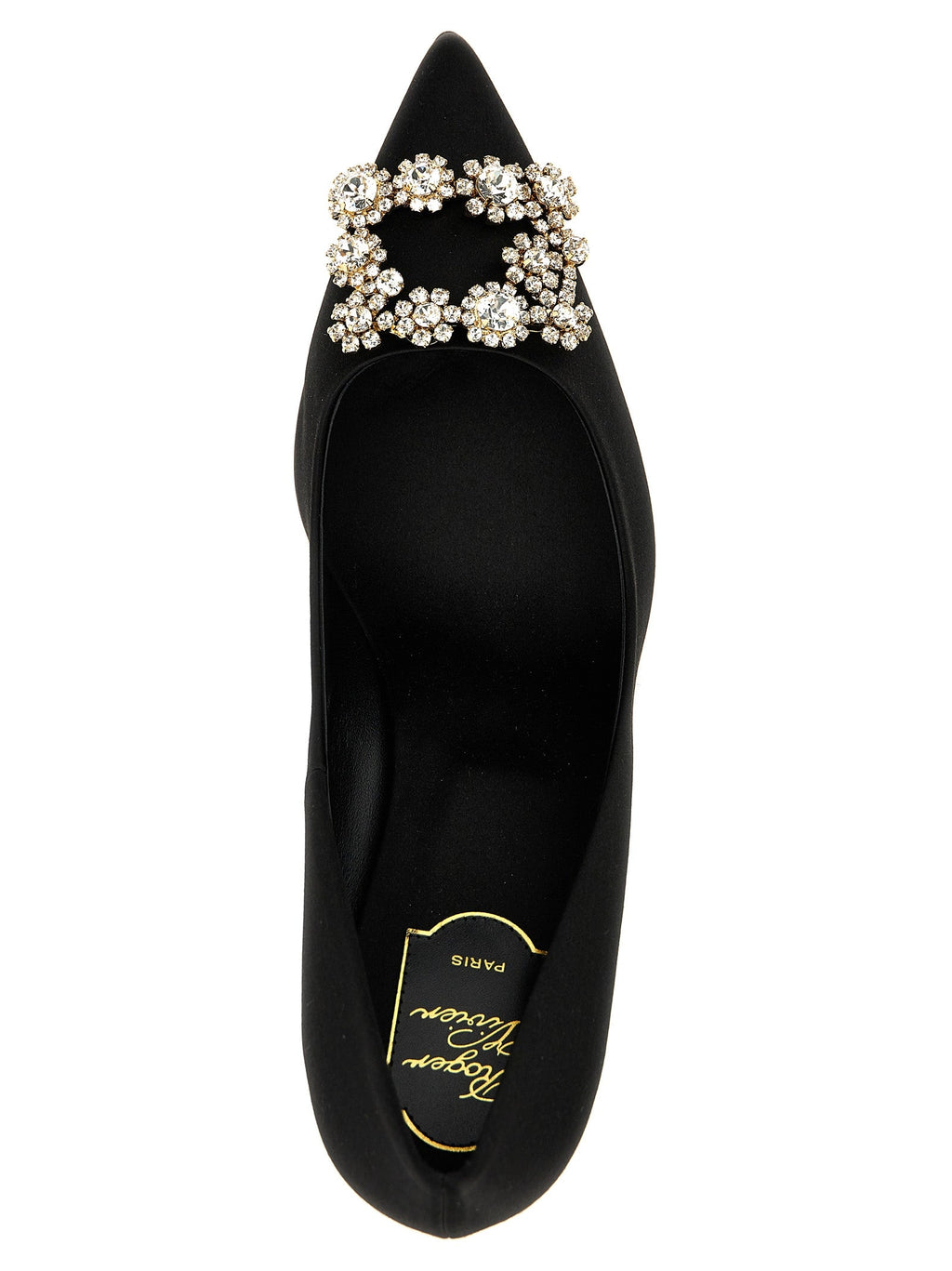 Roger Vivier Black Viscose Mid Heel Pumps