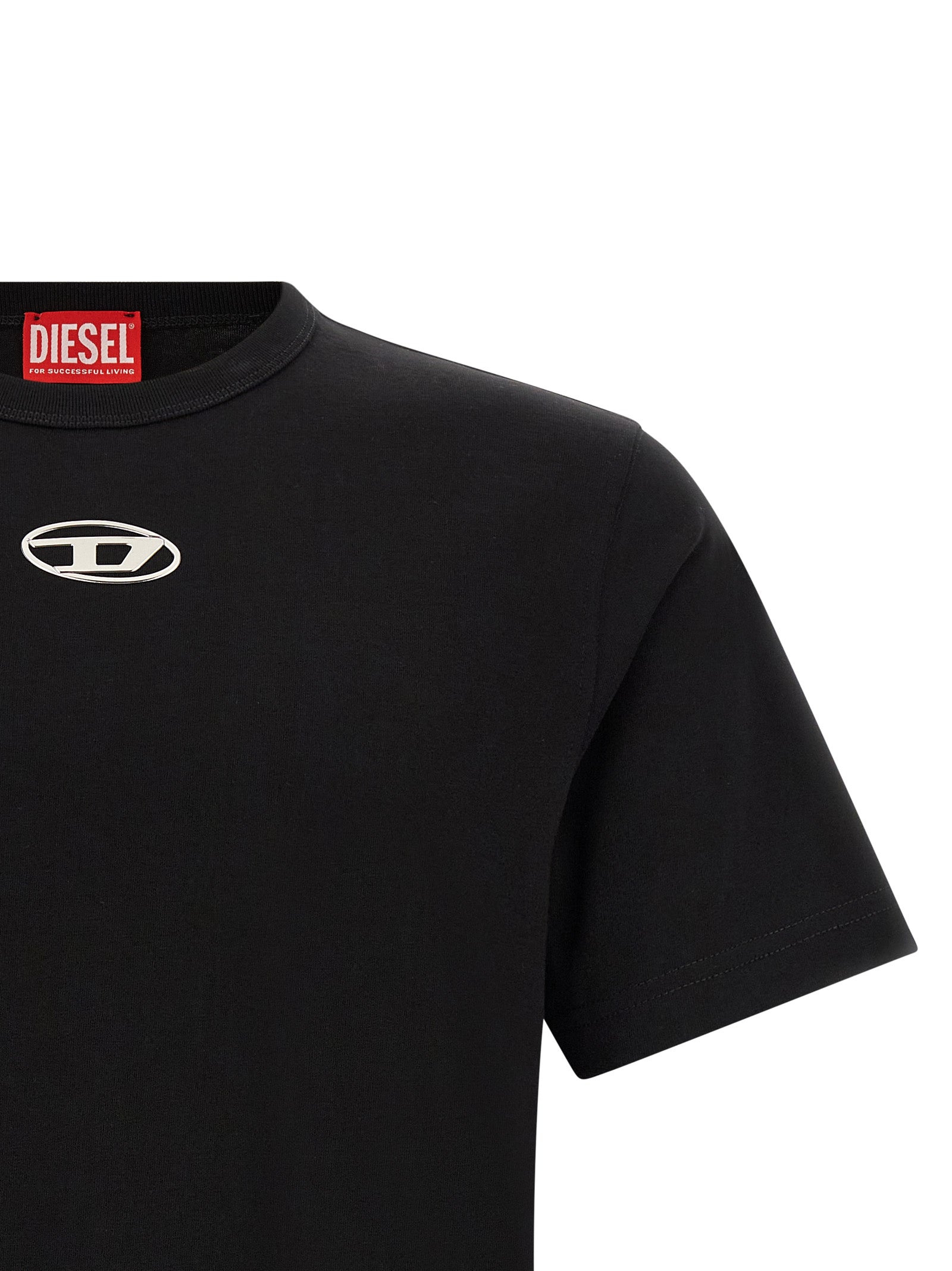 Diesel Black Cotton T-Shirt Diesel