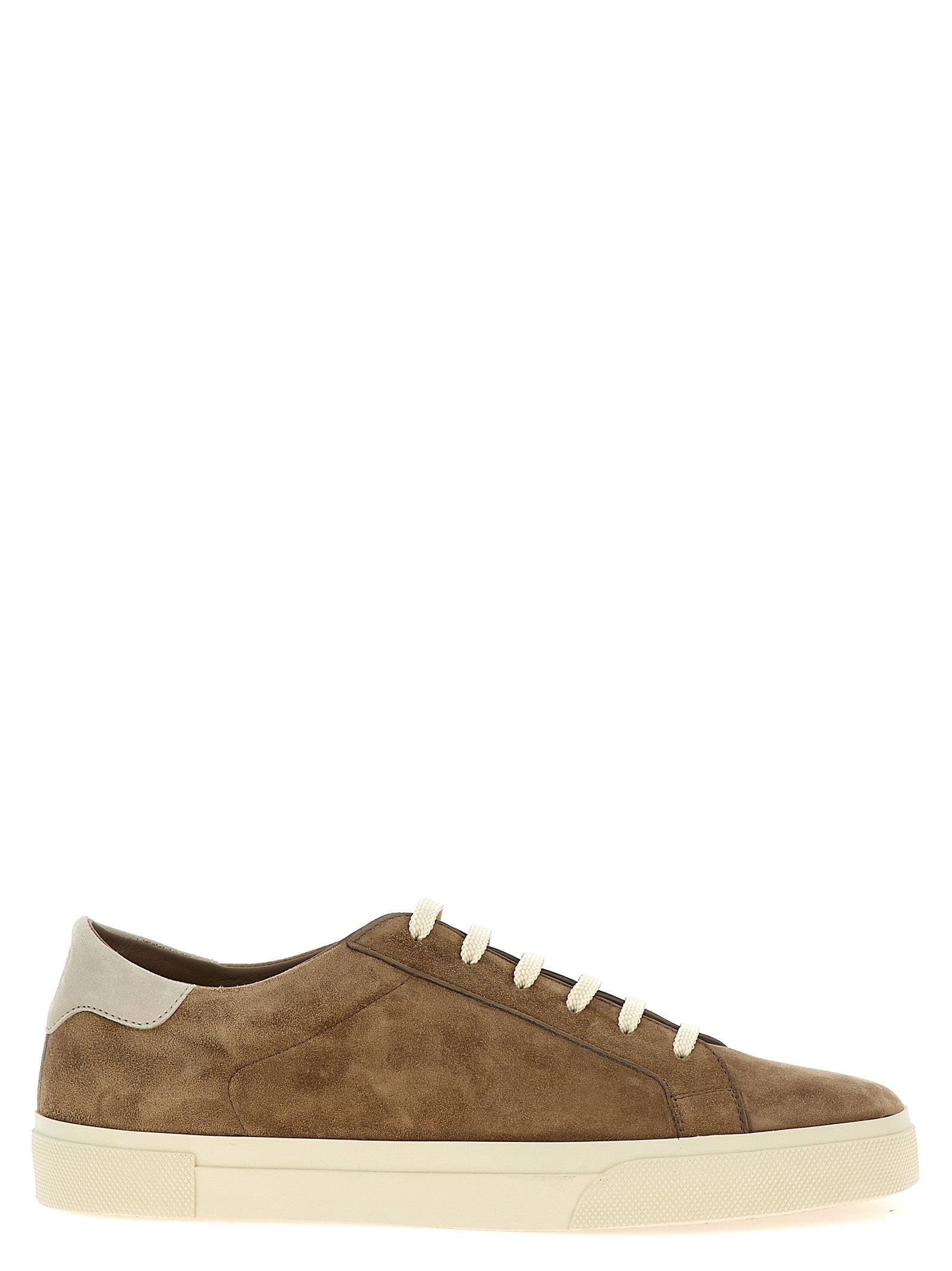 Brunello Cucinelli Beige Calfskin Low Top Sneakers