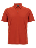 ZANONE Orange Cotton Polo Shirt