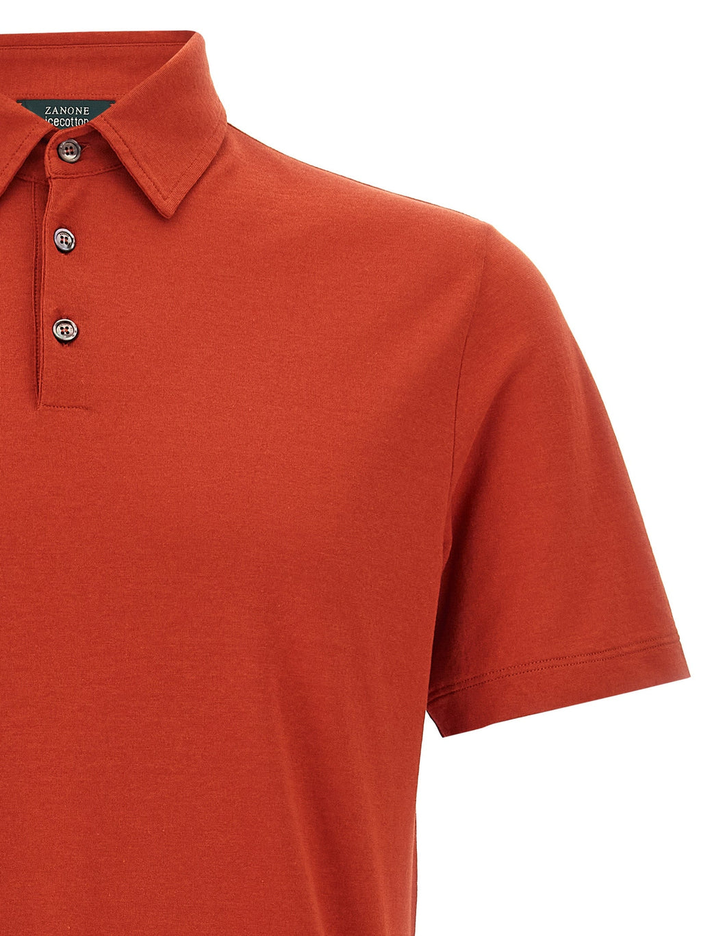 ZANONE Orange Cotton Polo Shirt