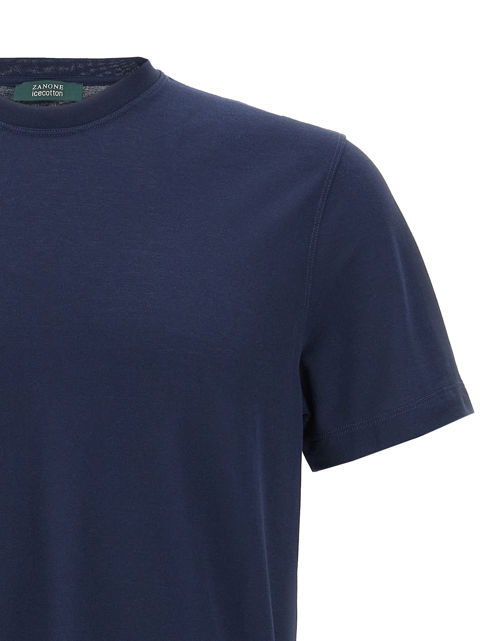ZANONE Blue Cotton T-Shirt