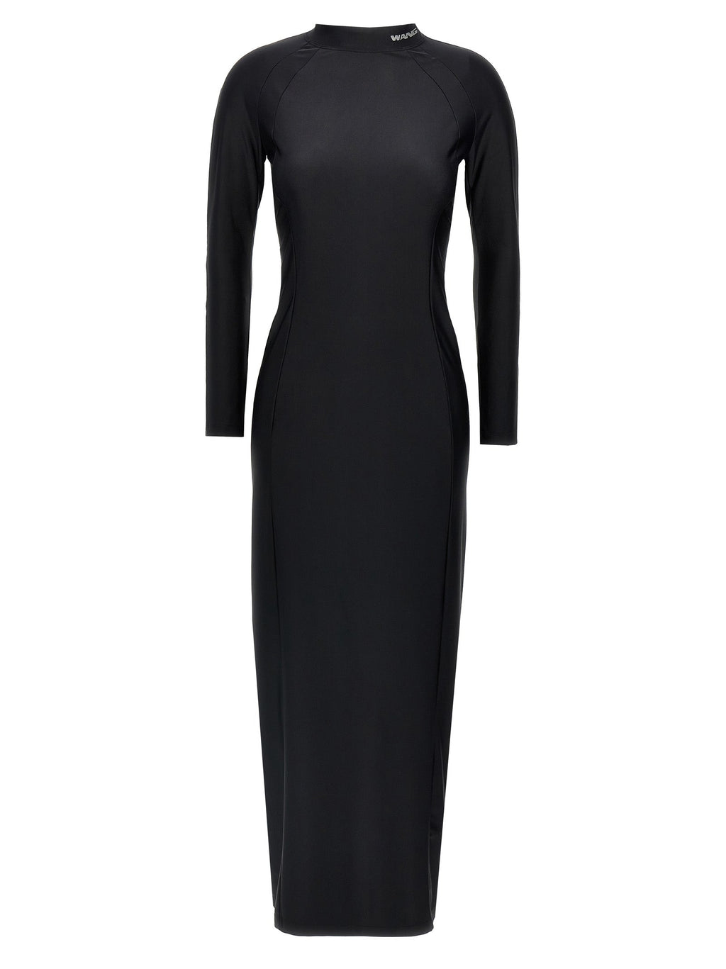 T BY ALEXANDER WANG Black Nylon Midi Dress