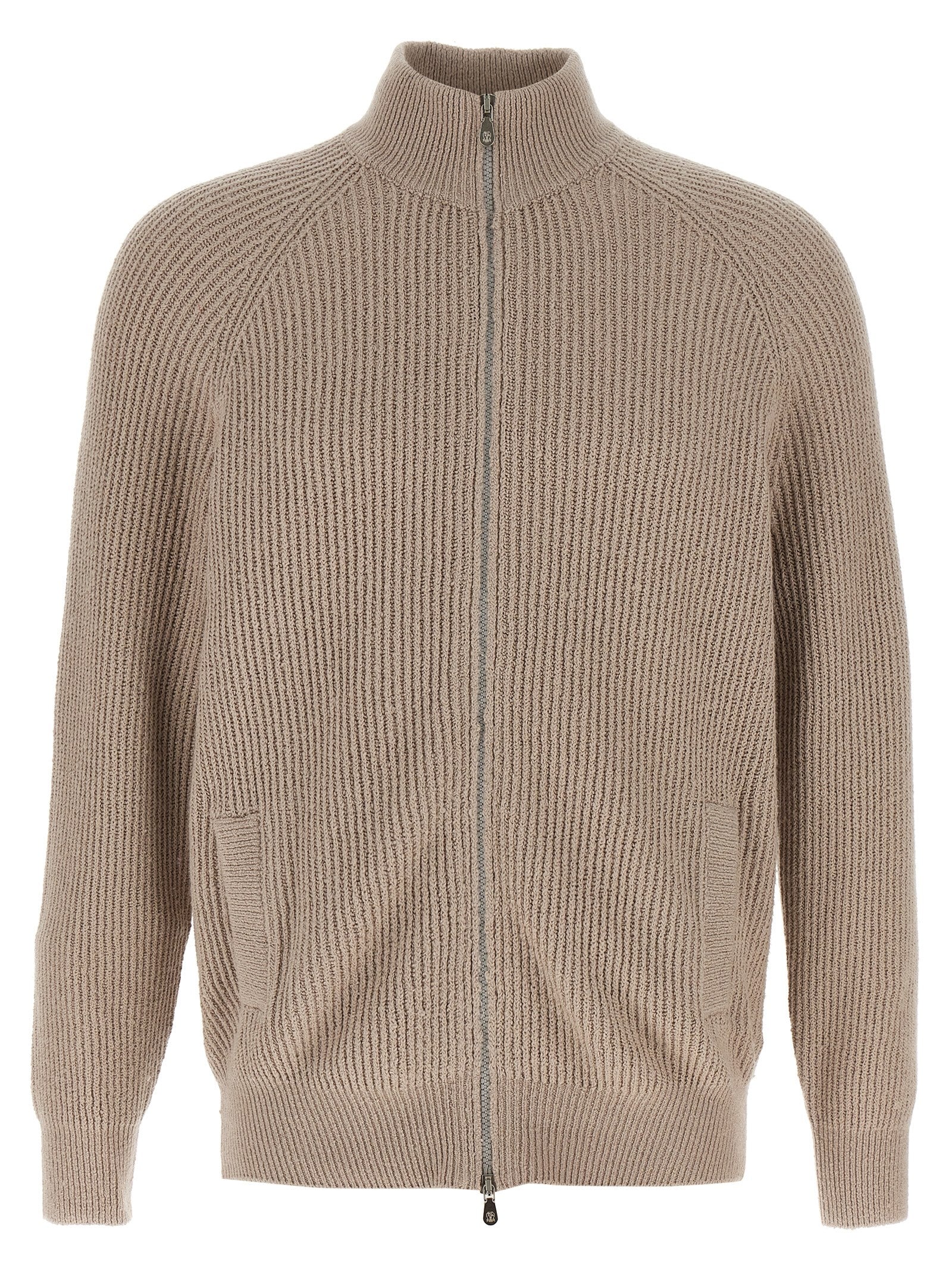 Brunello Cucinelli Beige Cotton Cardigan