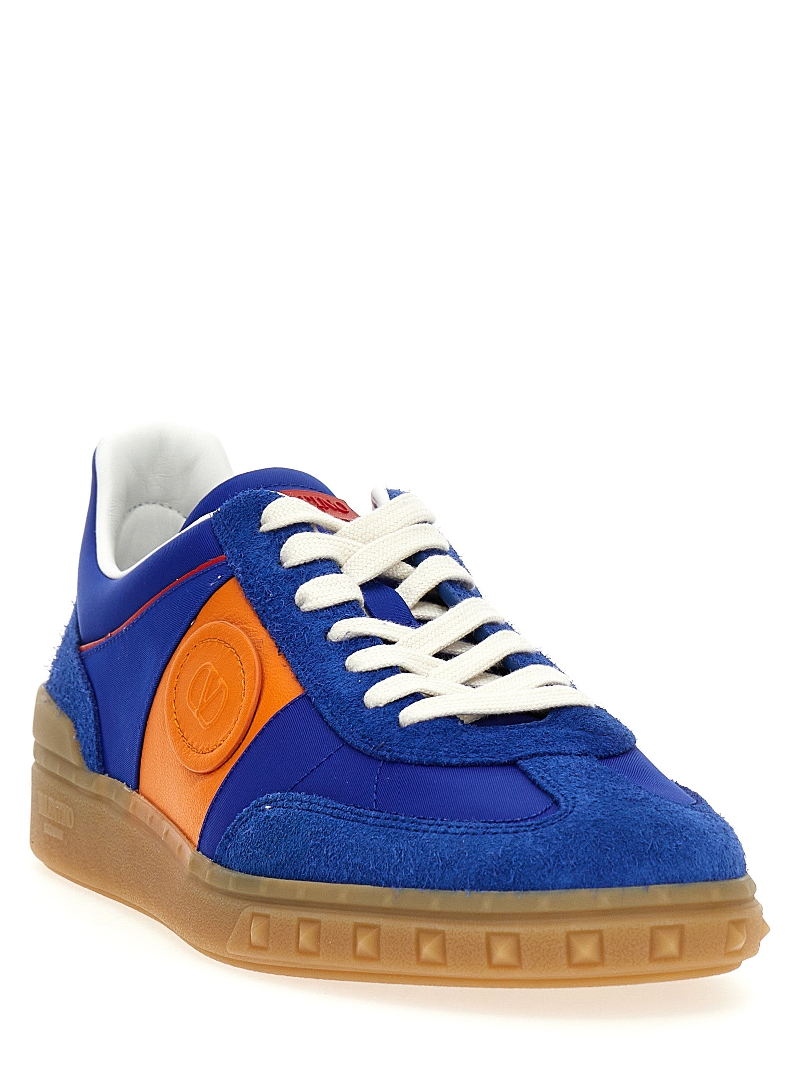 Valentino Garavani Blue Bovine Leather Low Top Sneakers