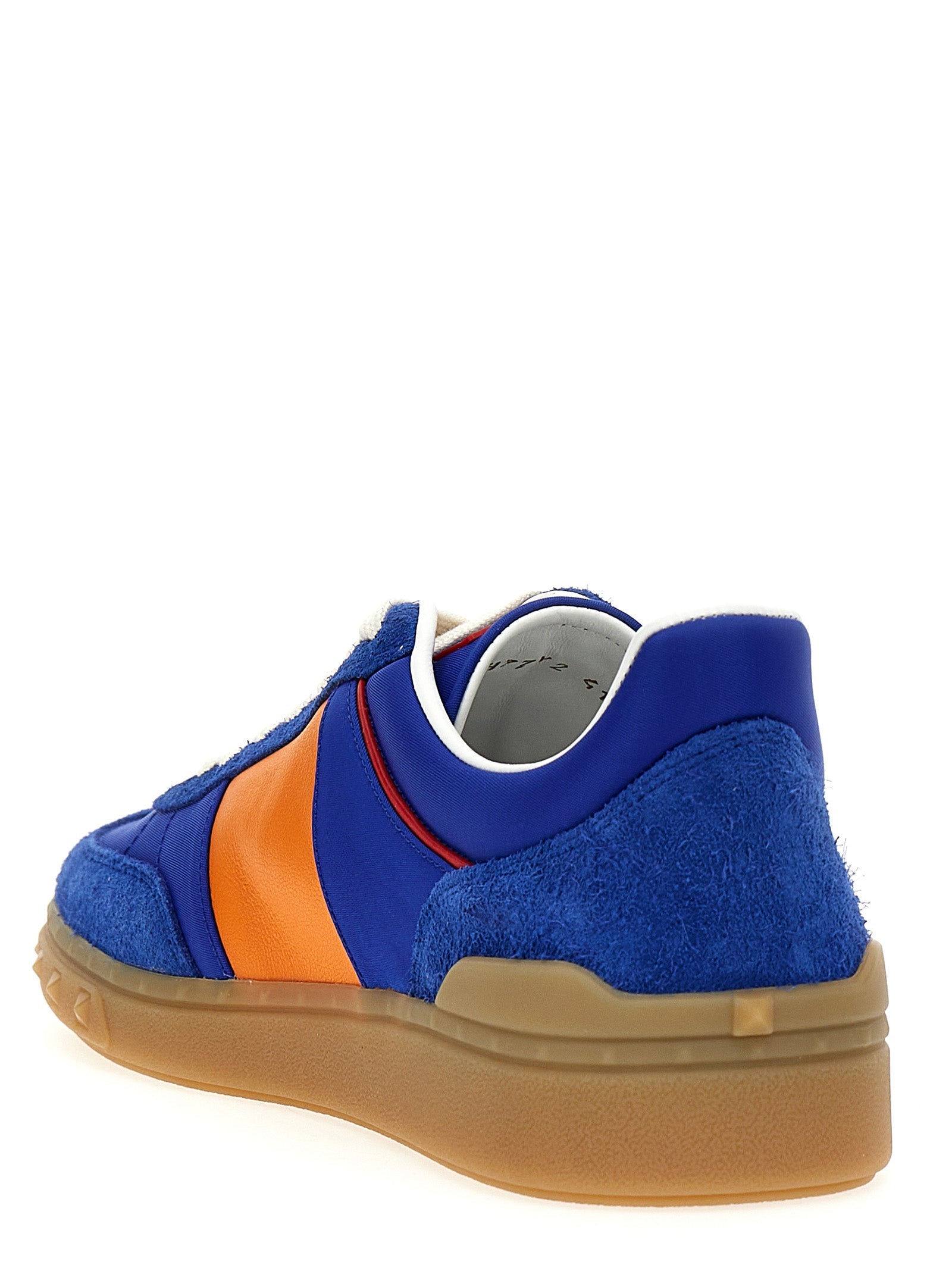 Valentino Garavani Blue Bovine Leather Low Top Sneakers