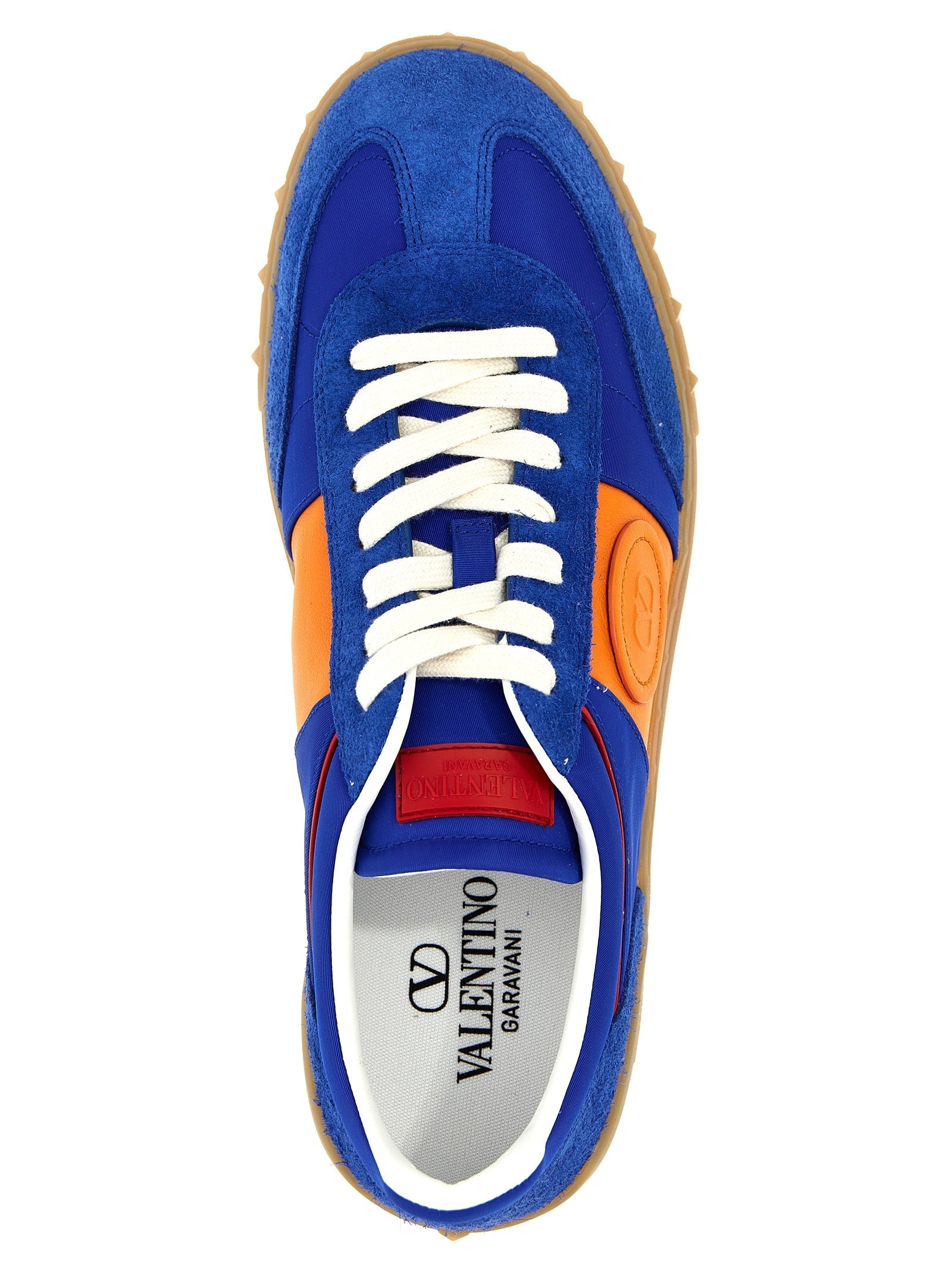 Valentino Garavani Blue Bovine Leather Low Top Sneakers