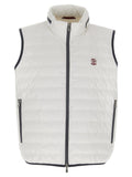 Brunello Cucinelli White Polyamide Sleeveless Jacket