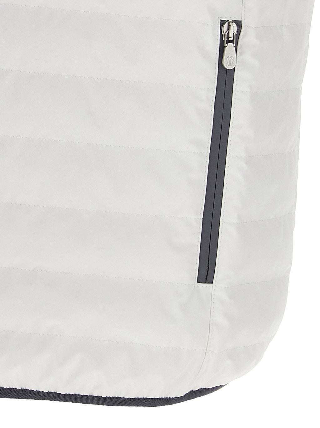 Brunello Cucinelli White Polyamide Sleeveless Jacket