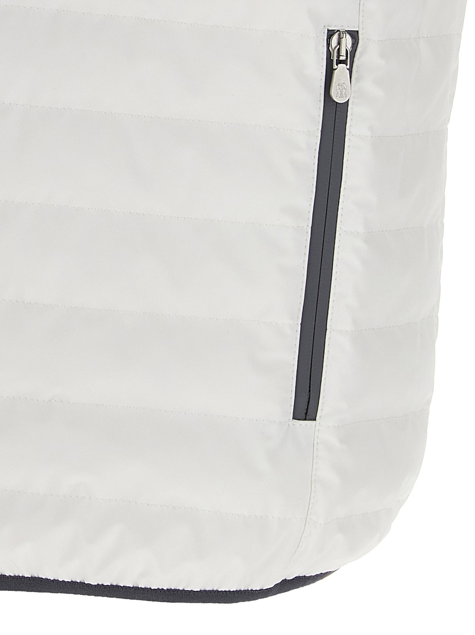 Brunello Cucinelli White Polyamide Sleeveless Jacket