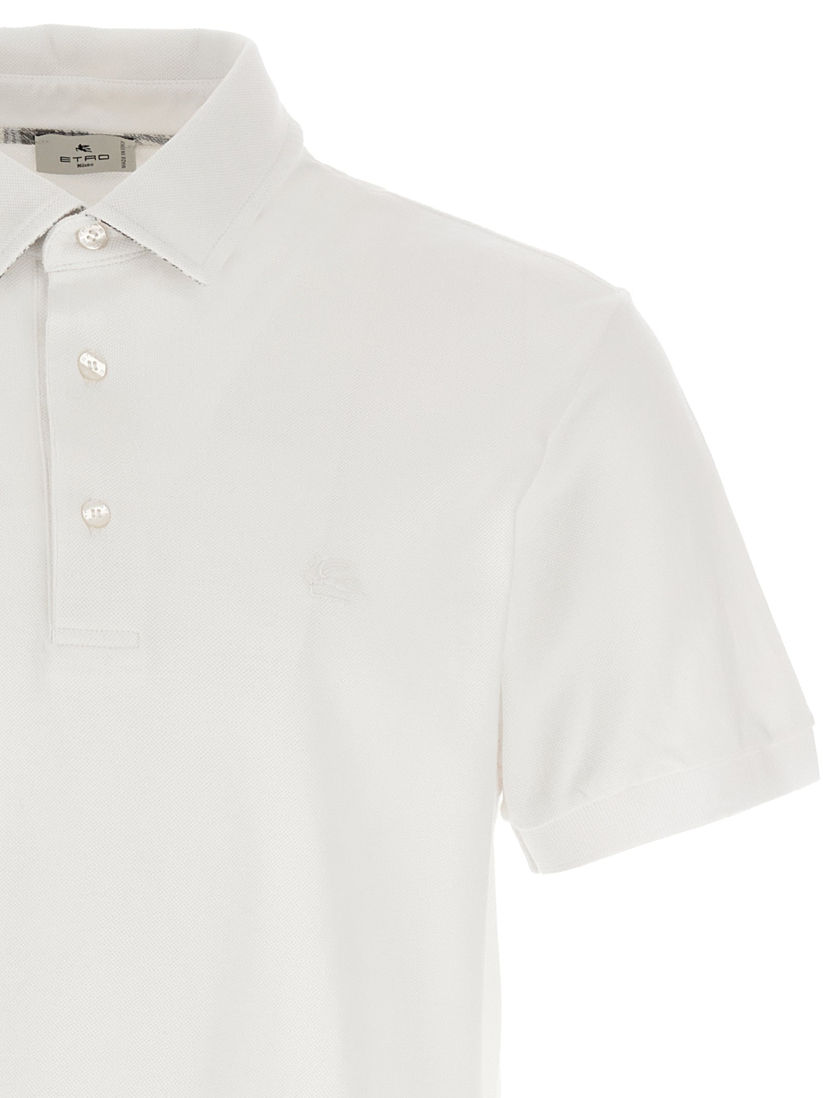 Etro White Cotton Polo Shirt