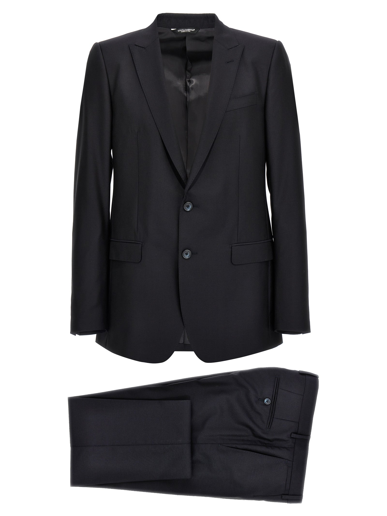 Dolce & Gabbana Blue Virgin Wool Two-Piece Suit