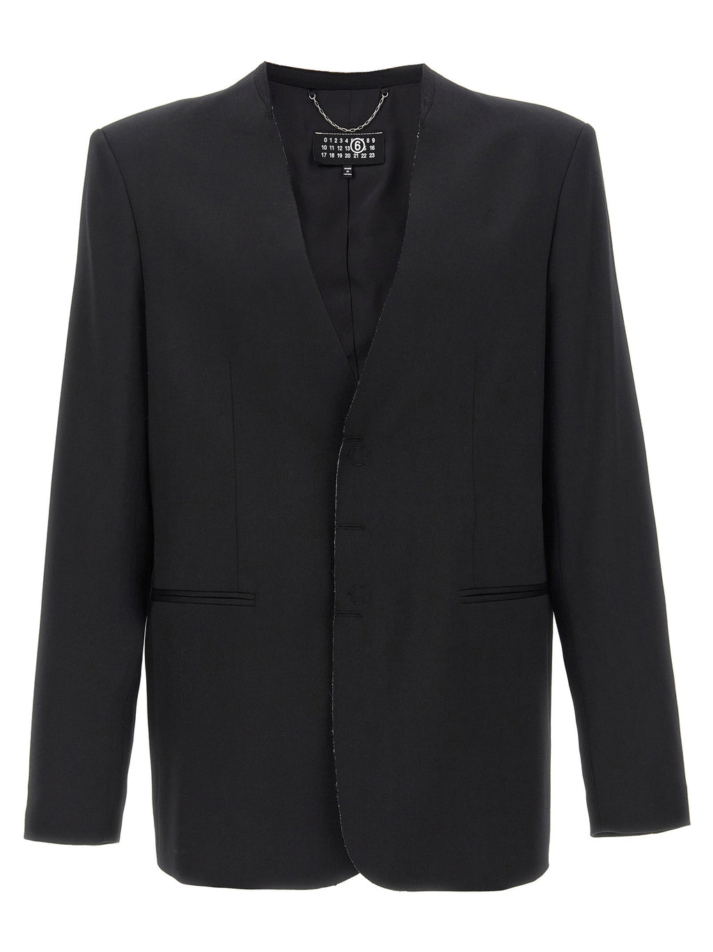 MM6 Maison Margiela Black Polyester Blazer