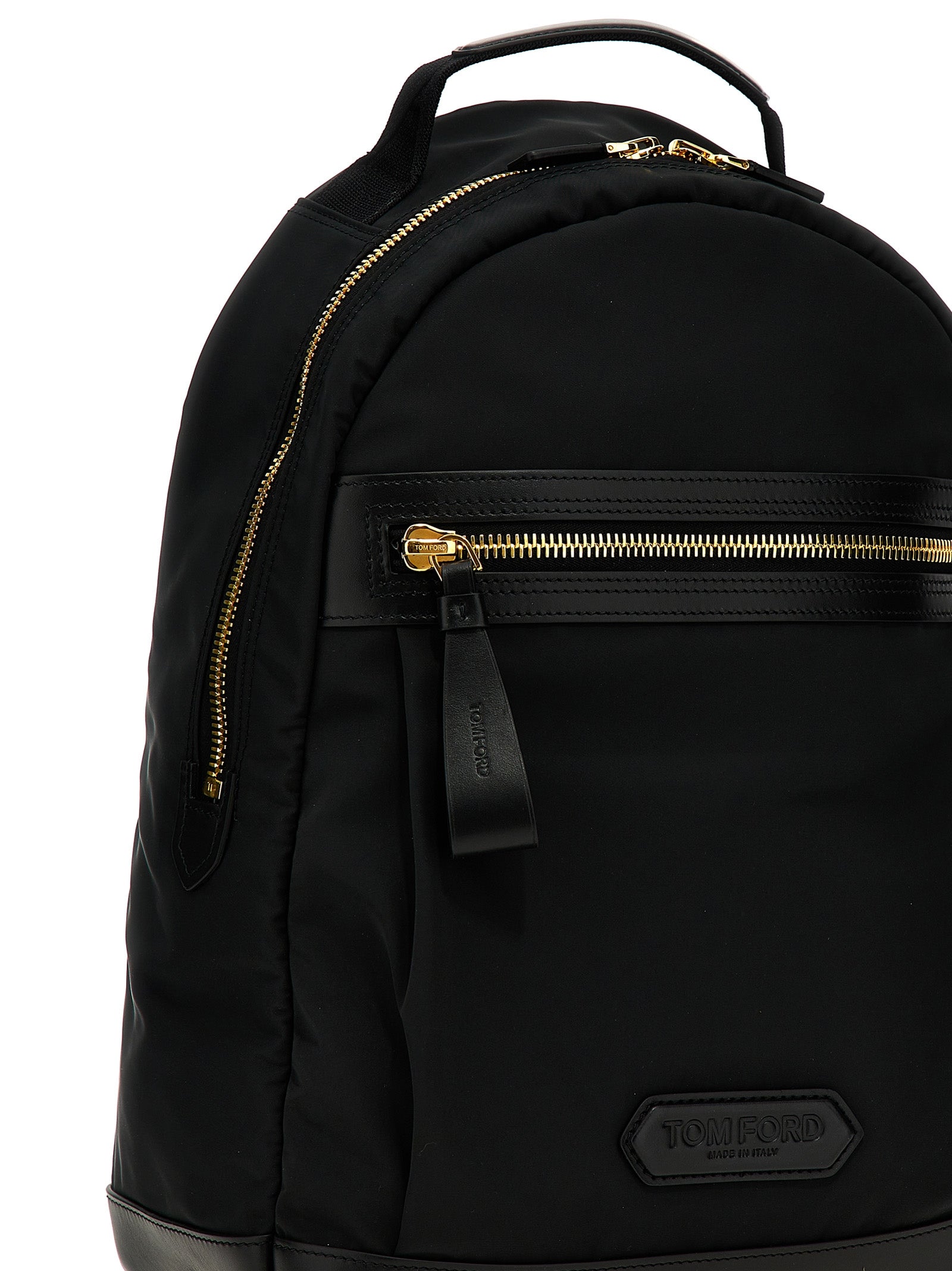 Tom Ford Black Polyester Backpack