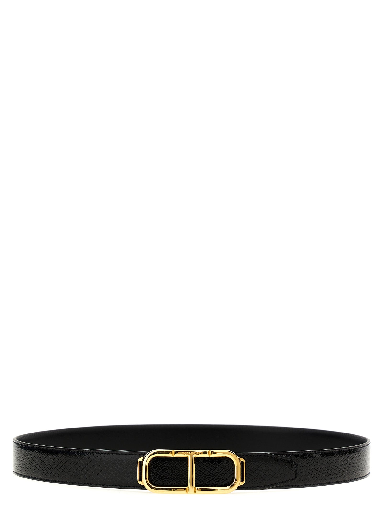 Tom Ford Black Leather Regular Belt