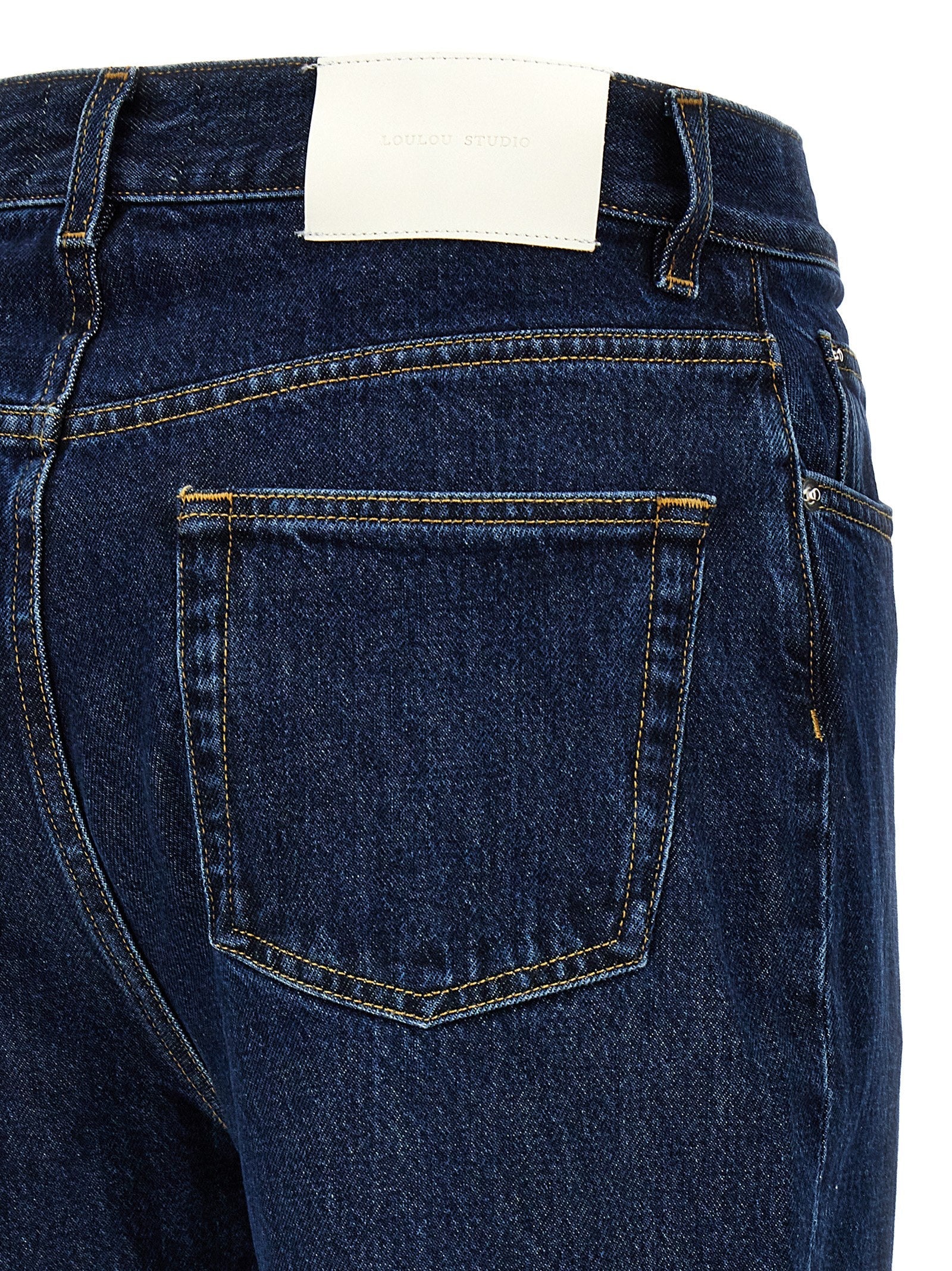 Loulou De Saison Blue Organic Cotton Straight-Leg Jeans