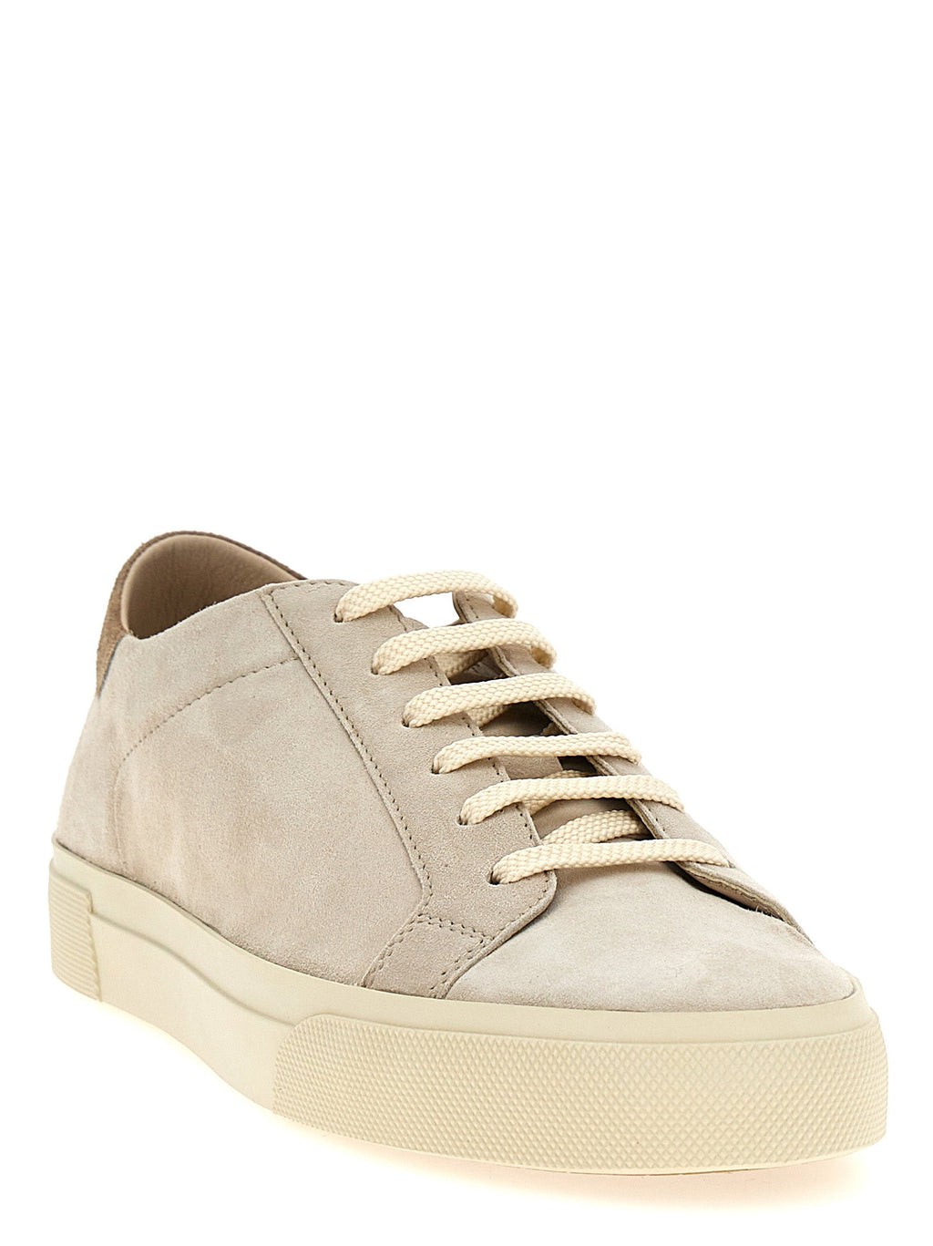 Brunello Cucinelli Beige Calfskin Low Top Sneakers