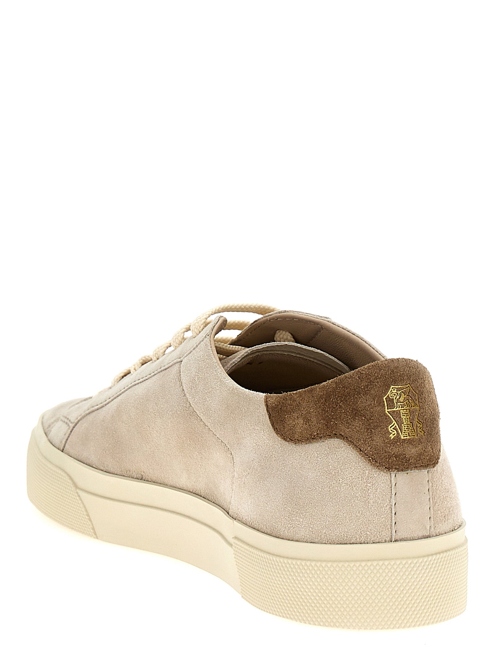 Brunello Cucinelli Beige Calfskin Low Top Sneakers