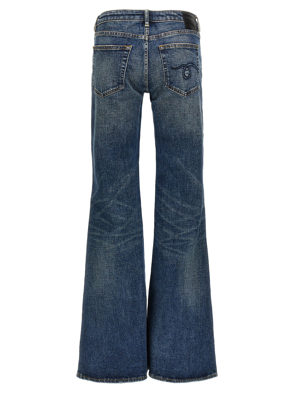 R13 Blue Cotton Flared Jeans