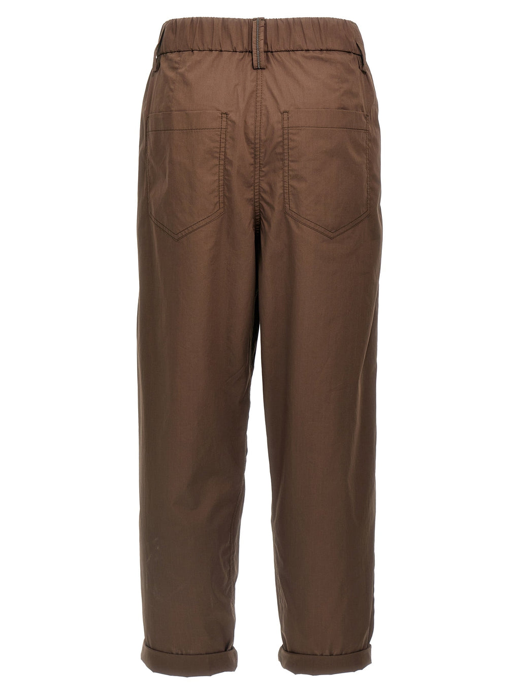 Brunello Cucinelli Brown Cotton Casual Pants