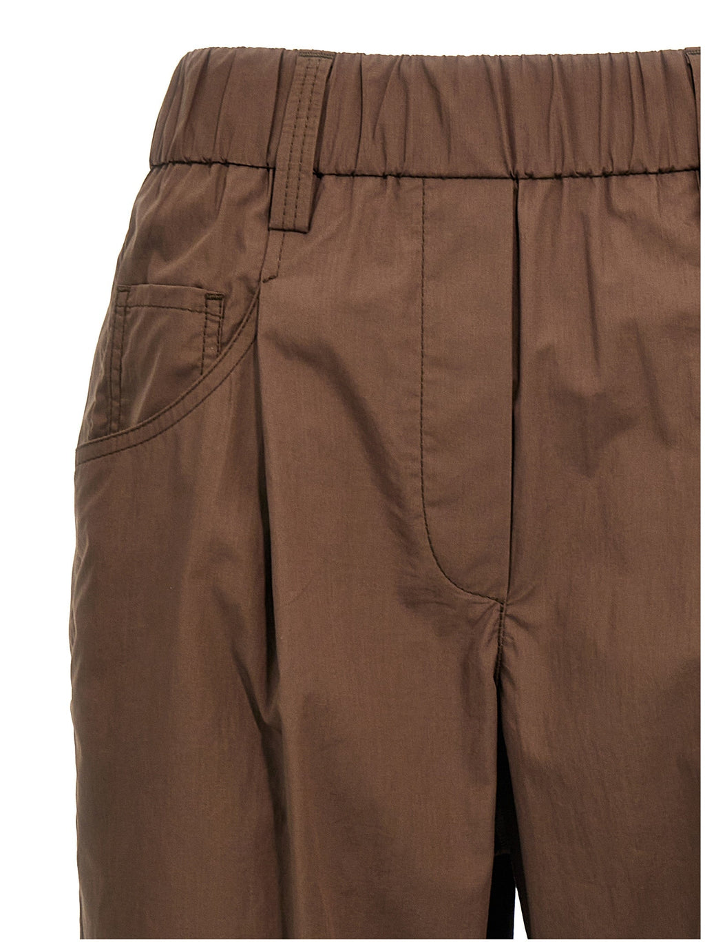 Brunello Cucinelli Brown Cotton Casual Pants