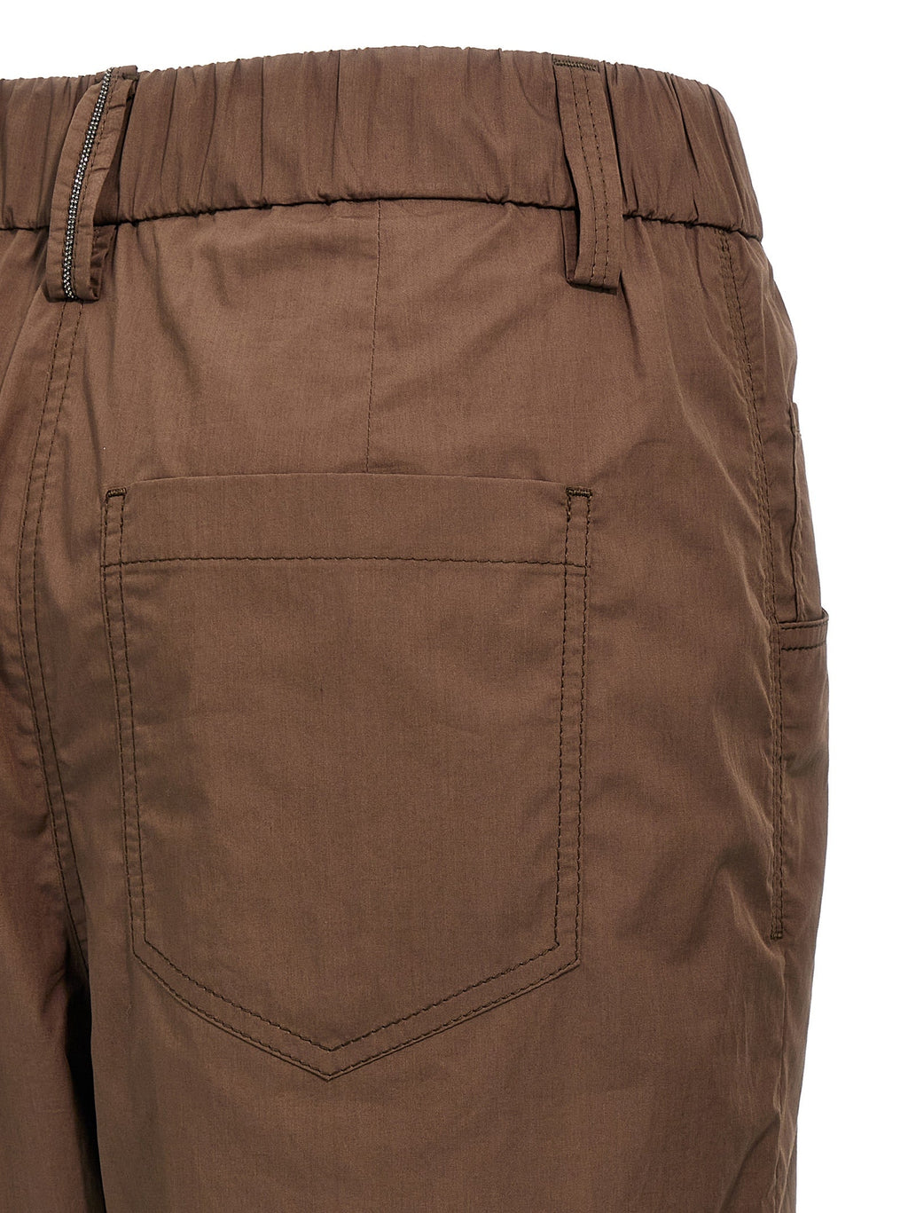 Brunello Cucinelli Brown Cotton Casual Pants
