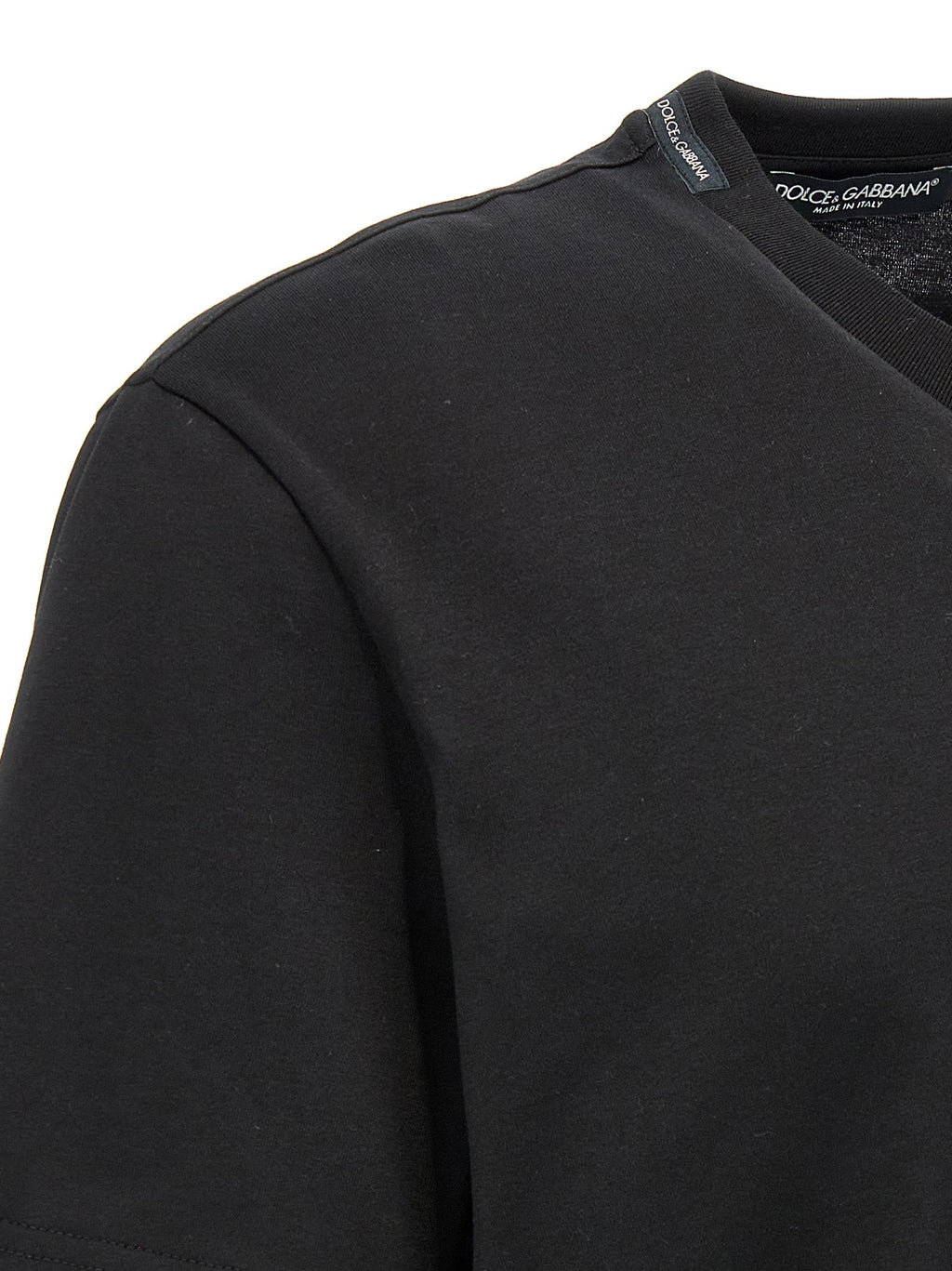 Dolce & Gabbana Black Cotton T-Shirt