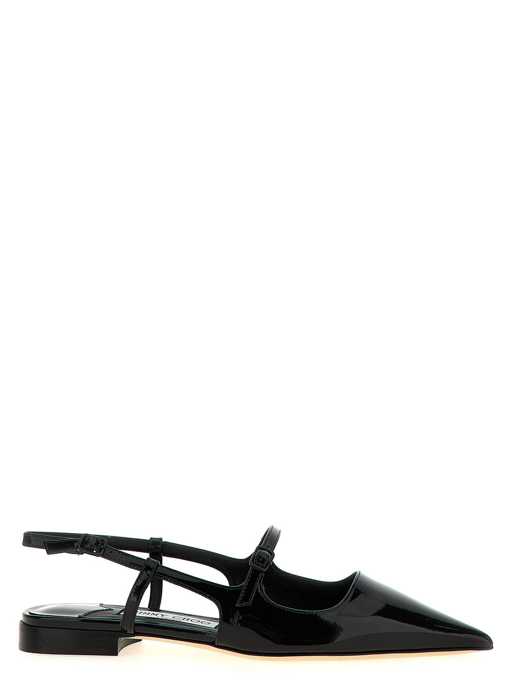Jimmy Choo Black Calfskin Ballet Flats