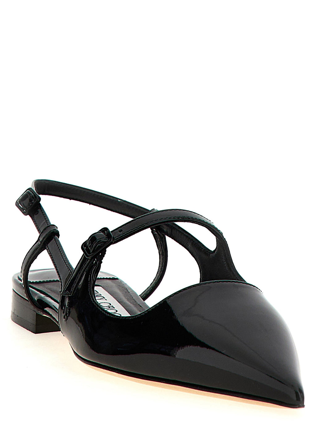 Jimmy Choo Black Calfskin Ballet Flats