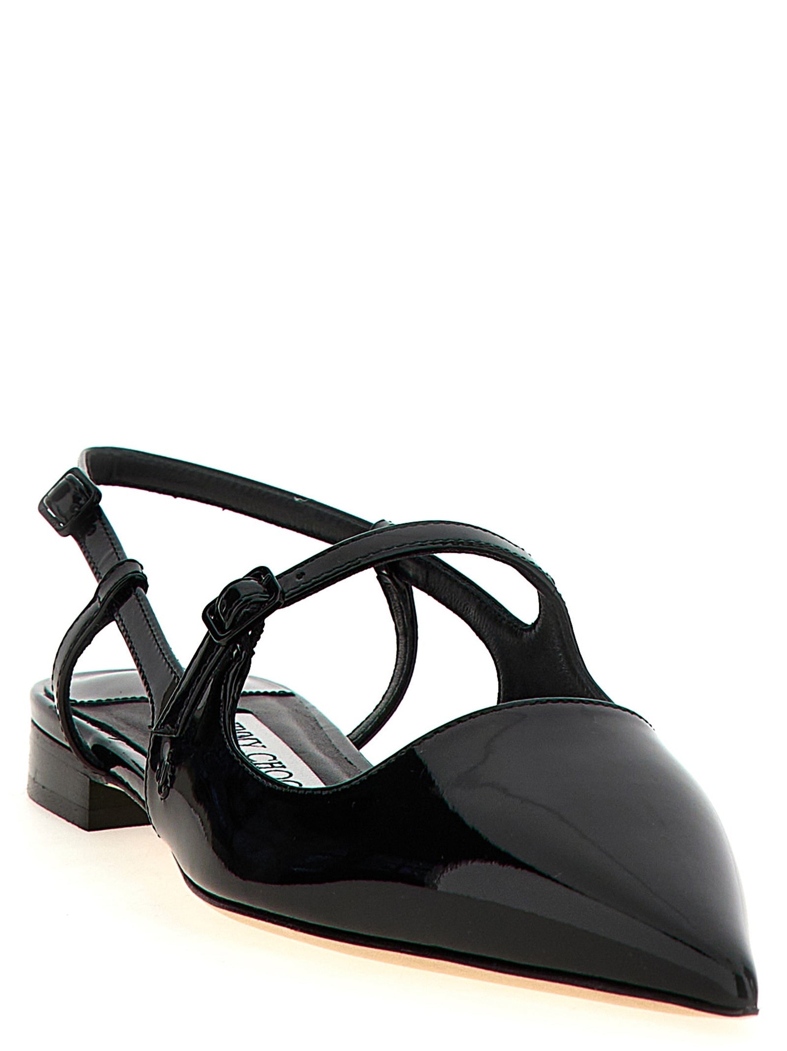 Jimmy Choo Black Calfskin Ballet Flats