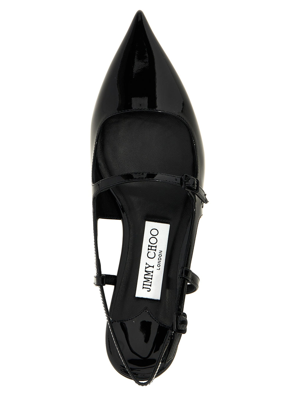 Jimmy Choo Black Calfskin Ballet Flats